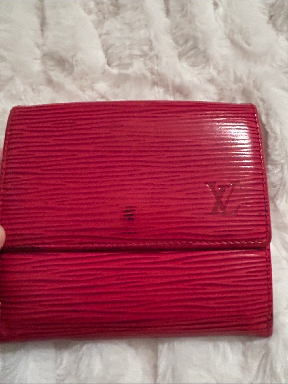 Louis Vuitton Red Epi Leather Compact Wallet